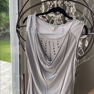 Banana Republic light Gray  sleeveless with metal